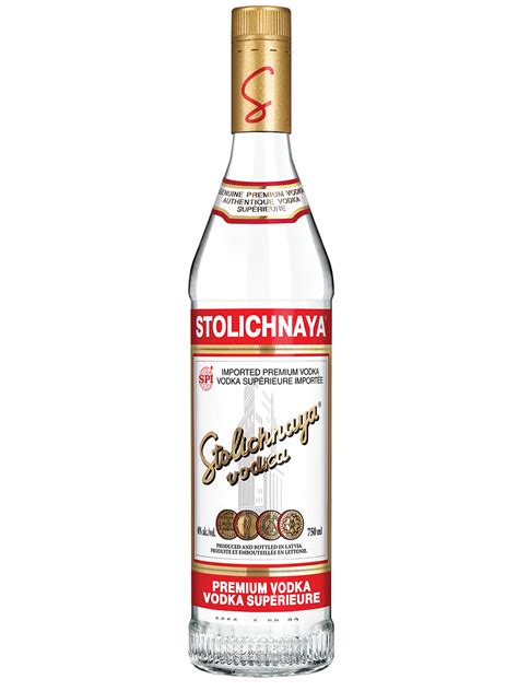 stolichnaya vodka alcohol percentage